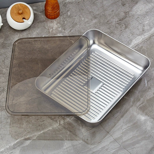 Non Stick Baking Pan Food Storage Box with Cover (Pack of 2 piece)