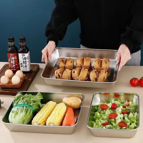 Non Stick Baking Pan Food Storage Box with Cover (Pack of 2 piece)