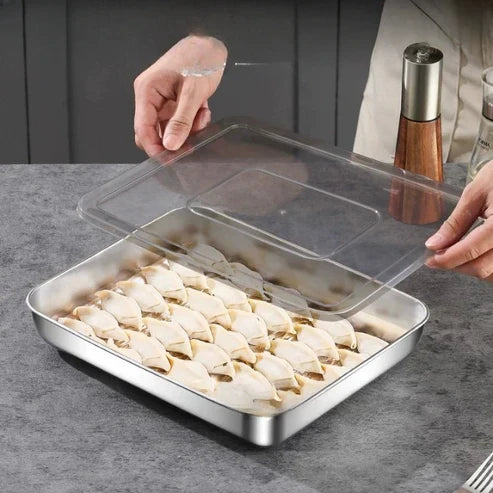 Non Stick Baking Pan Food Storage Box with Cover (Pack of 2 piece)